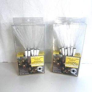 2 Pack NEW Ashland Fiber Optic String Lights Warm White 4.5FT-10 Lights EACH